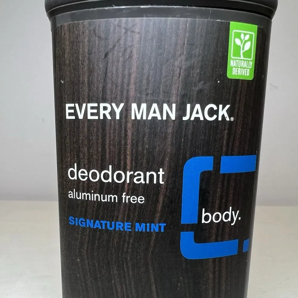 NEW Every Man Jack Signature Mint Aluminum Free Naturally Deodorant 3 oz Vegan